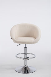 TPFLiving 2er Set Barhocker Mia Gestell Metall in Chromoptik Stoff